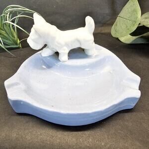 Vintage Westie Ashtray West Highland Terrier Dog Ceramic Japan Ash Tray